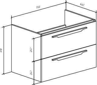 Тумба под раковину Bellezza Луиджи 80см капучино 00000007264